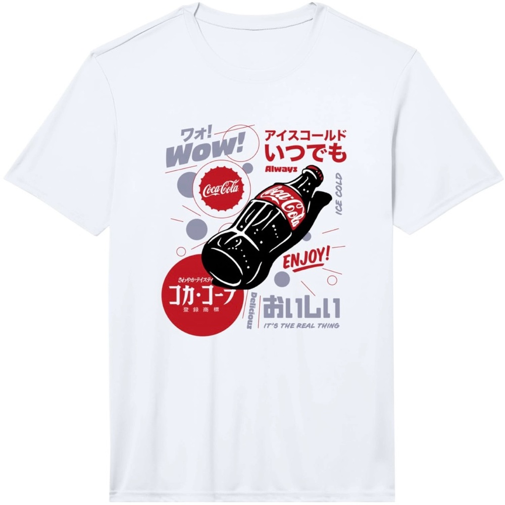 Coca Cola Japanese Retro Poster Official Performance T shirt